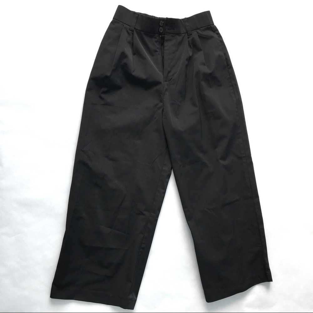 Zara women’s high rise wide leg cropped pants